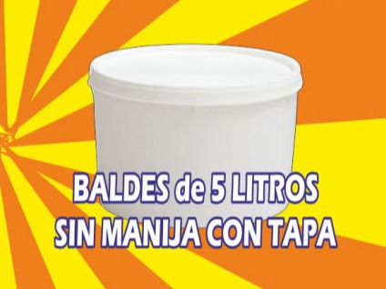 Balde plástico de 5 litros