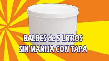 Baldes Plásticos Con tapa, de 5 litros